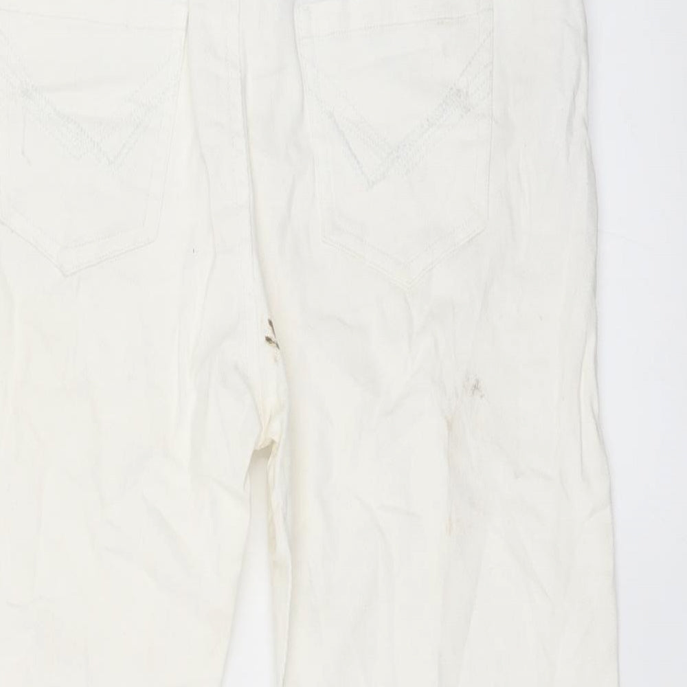 Bunoh Womens White   Straight Jeans Size 28 L21 in - Zip