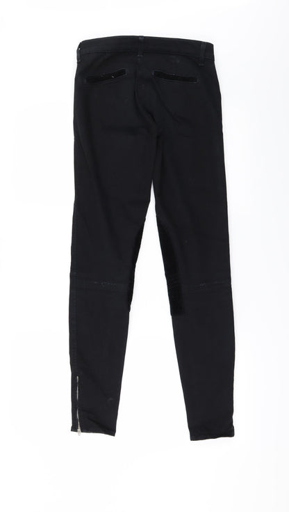 J Brano Womens Black   Straight Jeans Size 25 L29 in - Zip Ankles Quilted parts