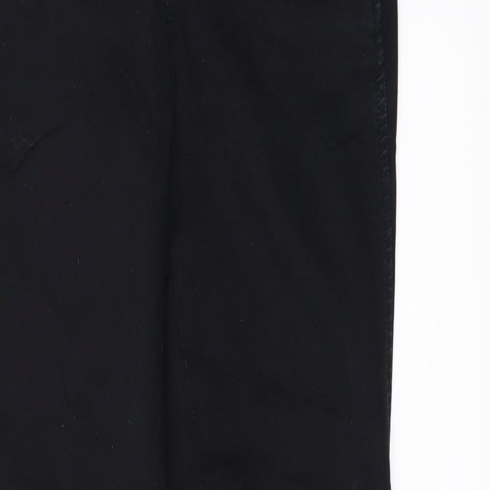 J Brano Womens Black   Straight Jeans Size 25 L29 in - Zip Ankles Quilted parts