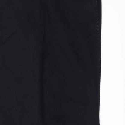 J Brano Womens Black   Straight Jeans Size 25 L29 in - Zip Ankles Quilted parts