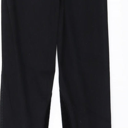 J Brano Womens Black   Straight Jeans Size 25 L29 in - Zip Ankles Quilted parts
