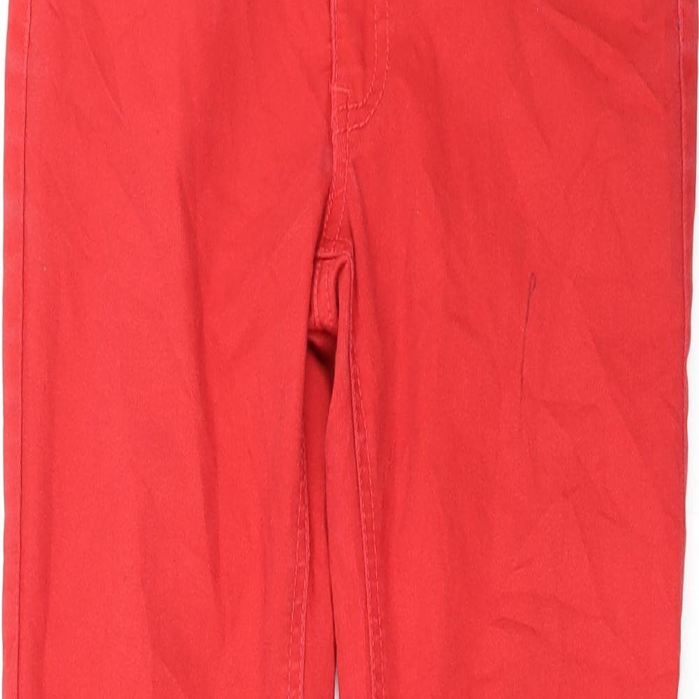 Womens UK Size M WOW Regular Fit Straight Red Jeans