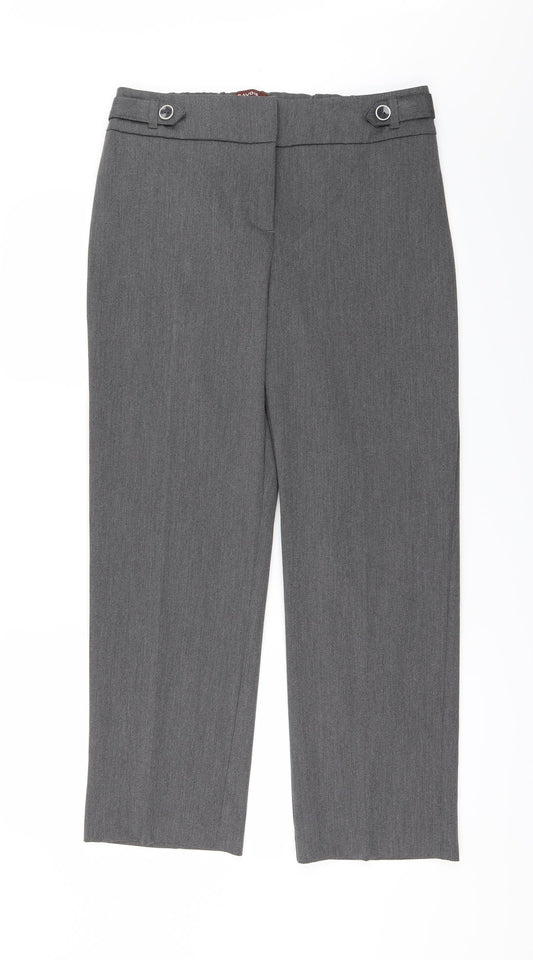Savoir Womens Grey   Trousers  Size 14 L26 in - Suit Trousers