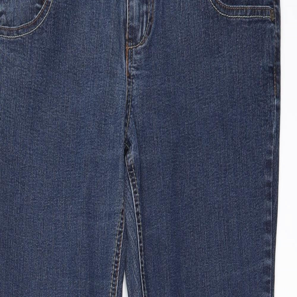 Dorothy Perkins Womens Blue   Straight Jeans Size 14 L26 in - Zip