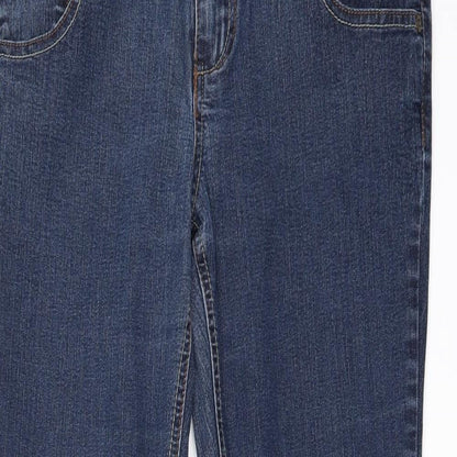 Dorothy Perkins Womens Blue   Straight Jeans Size 14 L26 in - Zip