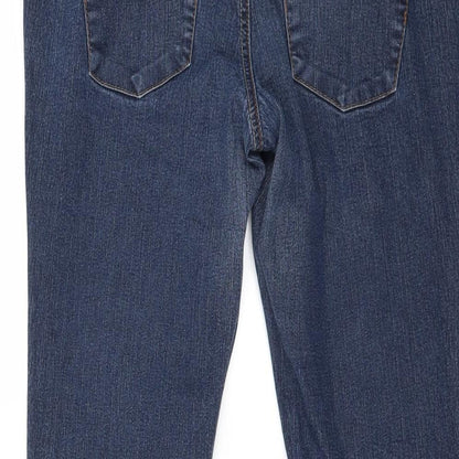 Dorothy Perkins Womens Blue   Straight Jeans Size 14 L26 in - Zip