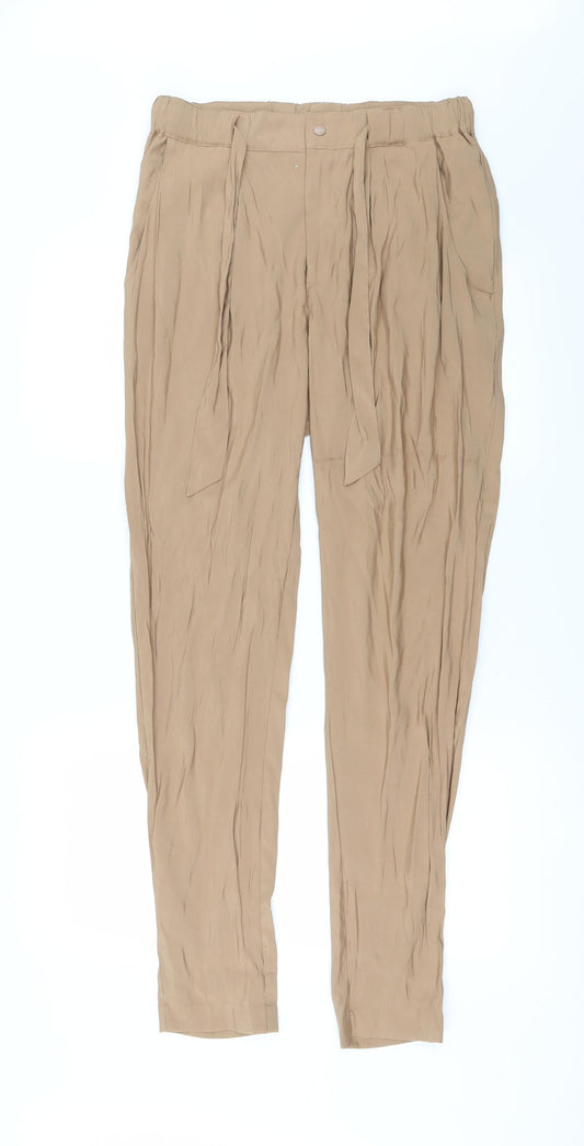 Divided by H&M Womens Brown   Trousers  Size 10 L30 in - Zip