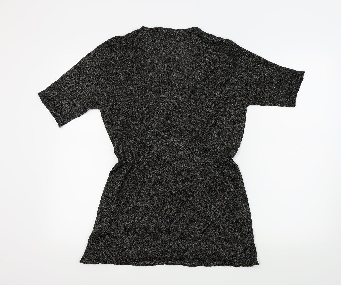 Womens UK Size S BASSINI Black Basic Blouse