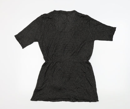 Womens UK Size S BASSINI Black Basic Blouse