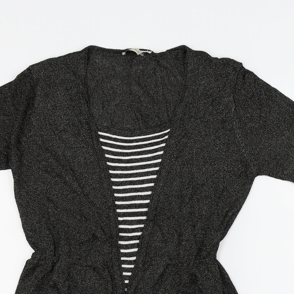 Womens UK Size S BASSINI Black Basic Blouse