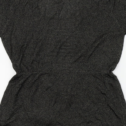 Womens UK Size S BASSINI Black Basic Blouse