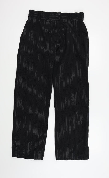 Womens UK Size 16 Preworn Regular Fit  Black Trousers