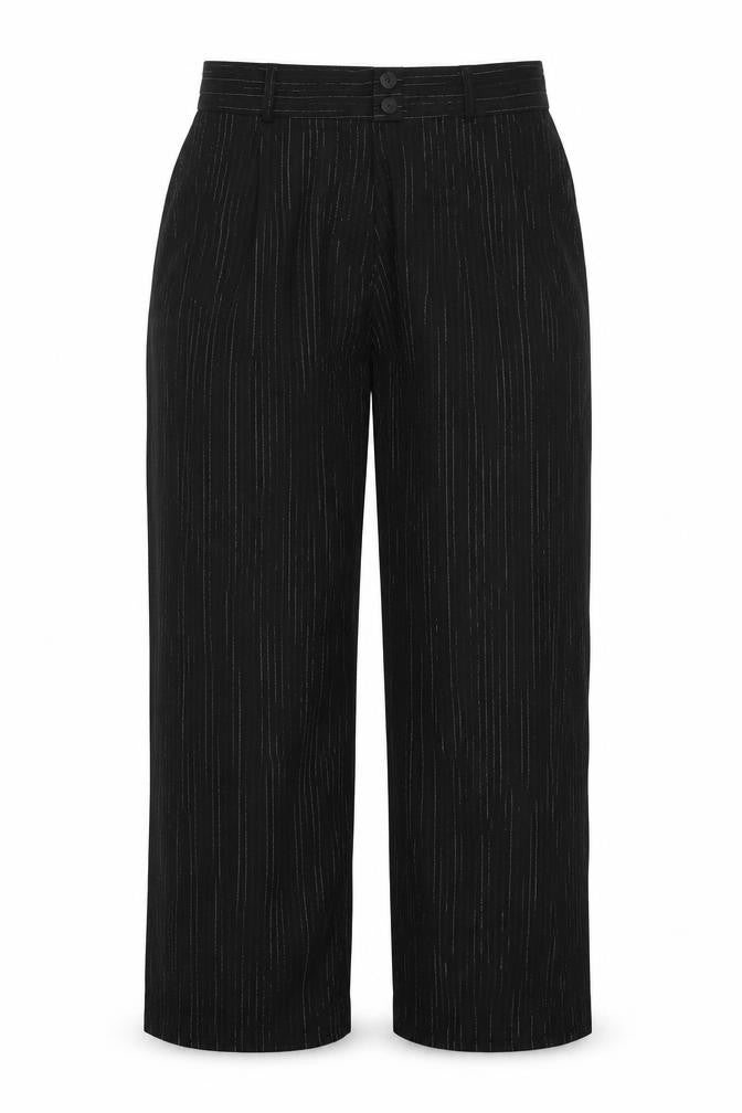 Womens UK Size 16 Preworn Regular Fit  Black Trousers