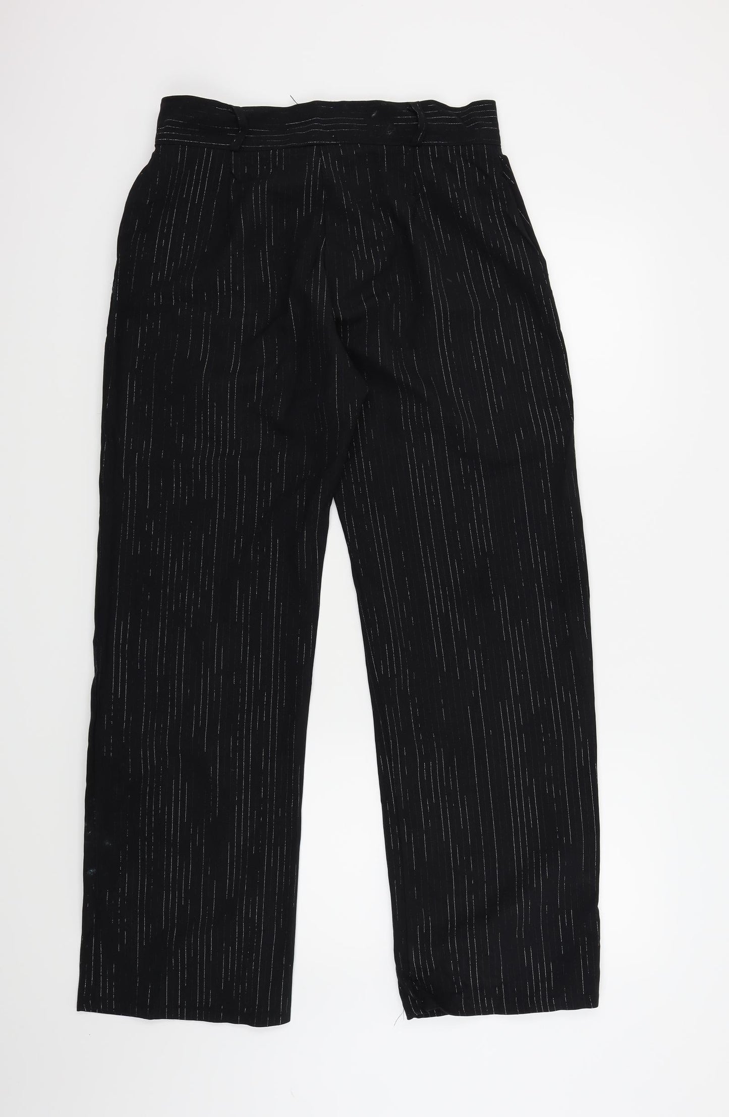 Womens UK Size 16 Preworn Regular Fit  Black Trousers