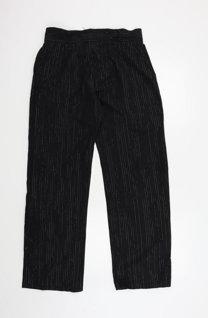 Womens UK Size 16 Preworn Regular Fit  Black Trousers