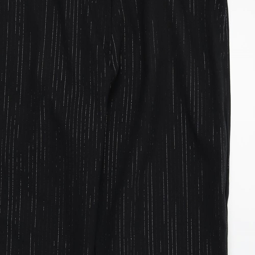 Womens UK Size 16 Preworn Regular Fit  Black Trousers