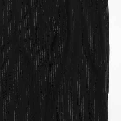 Womens UK Size 16 Preworn Regular Fit  Black Trousers