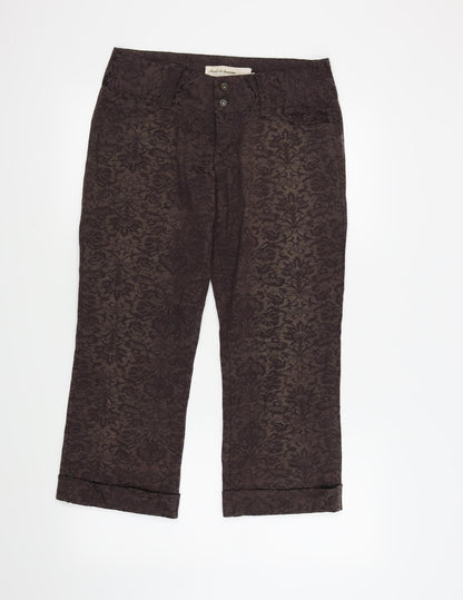 Blendshe Womens Brown   Cropped Trousers Size M L24 in