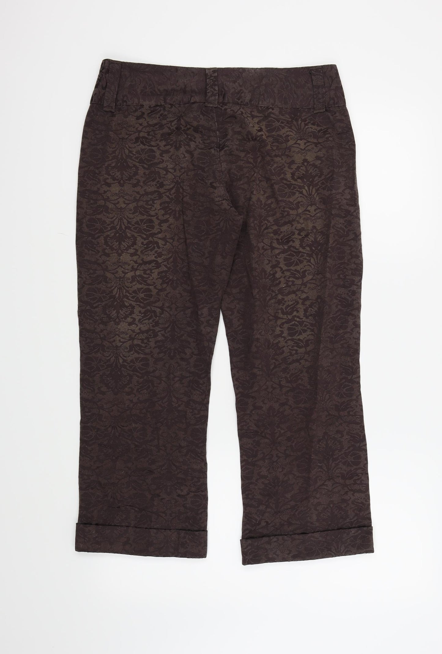 Blendshe Womens Brown   Cropped Trousers Size M L24 in