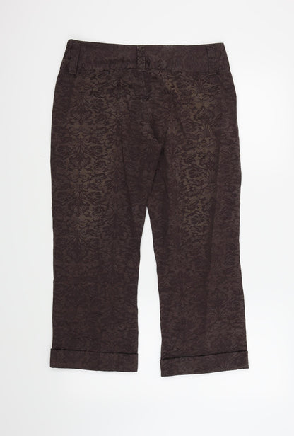 Blendshe Womens Brown   Cropped Trousers Size M L24 in
