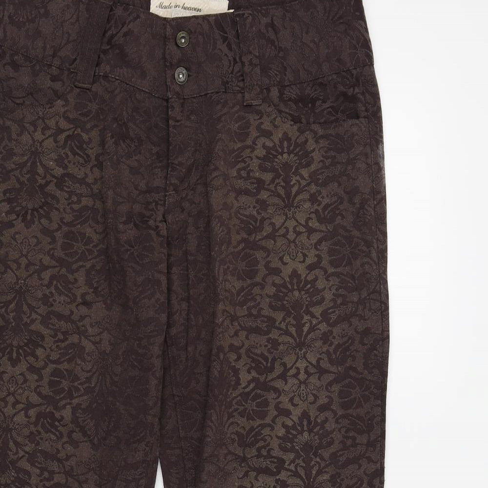 Blendshe Womens Brown   Cropped Trousers Size M L24 in
