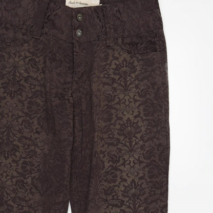 Blendshe Womens Brown   Cropped Trousers Size M L24 in