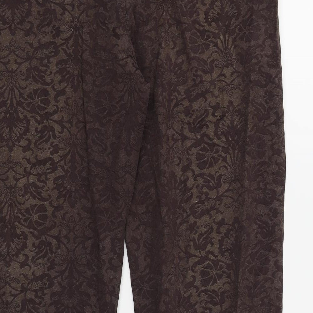 Blendshe Womens Brown   Cropped Trousers Size M L24 in