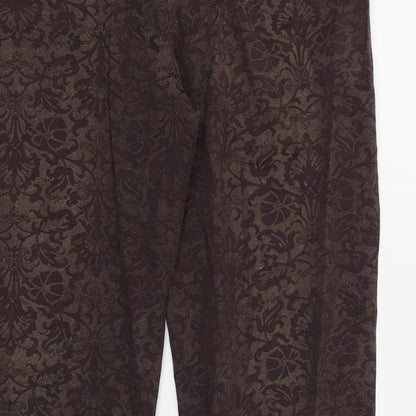 Blendshe Womens Brown   Cropped Trousers Size M L24 in