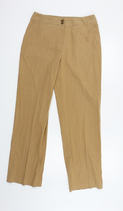 Womens UK Size 12 Preworn Regular Fit  Orange Trousers