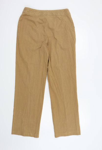 Womens UK Size 12 Preworn Regular Fit  Orange Trousers