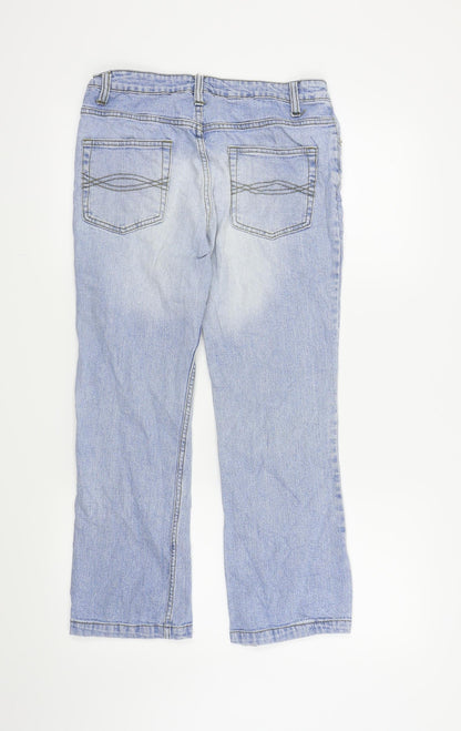 Authentic Clothing Company Womens Blue   Cropped Jeans Size 10 L24 in