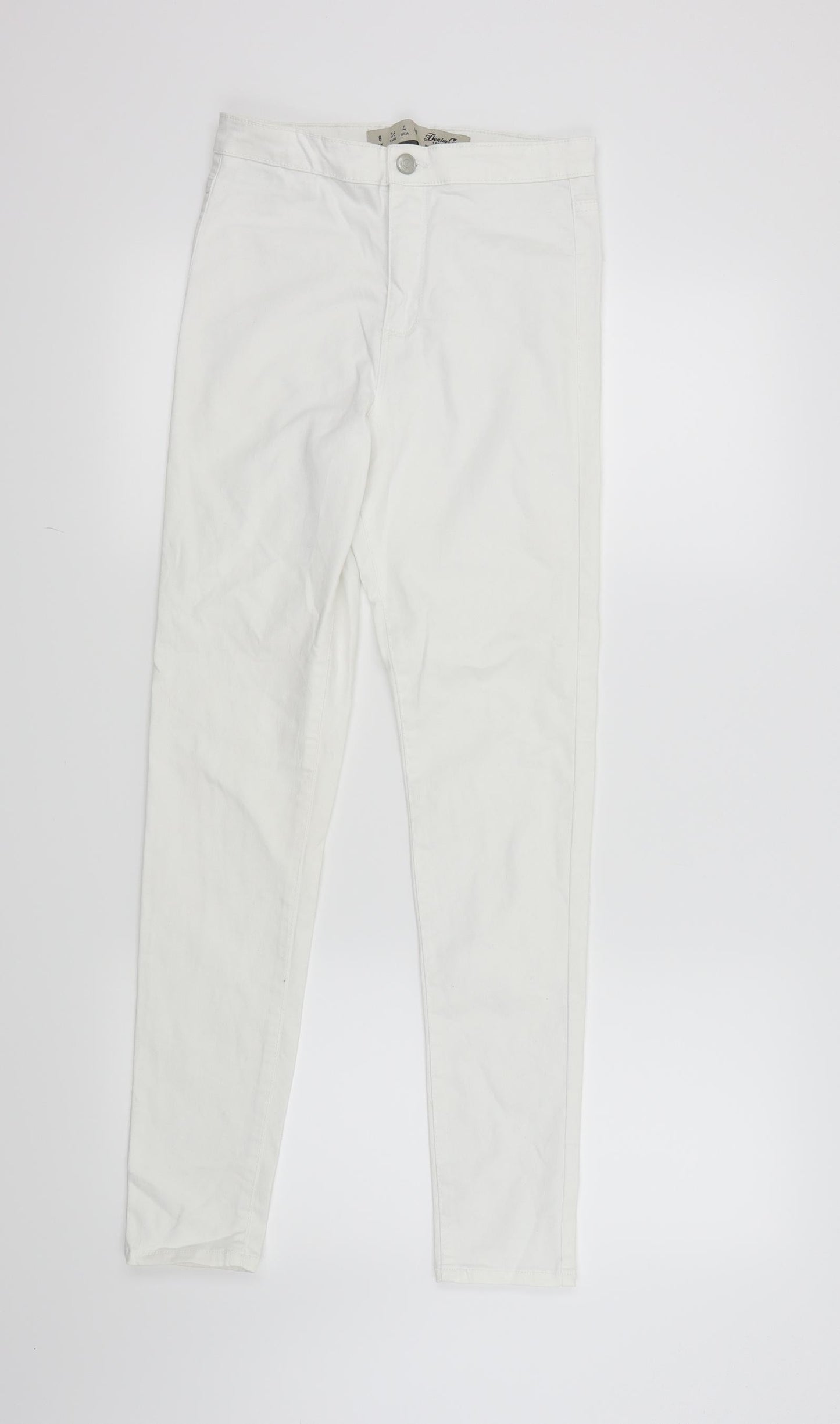 Denim & Co. Womens White   Skinny Jeans Size 8 L28 in
