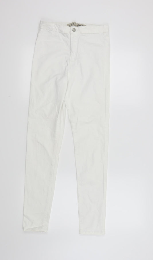 Denim & Co. Womens White   Skinny Jeans Size 8 L28 in