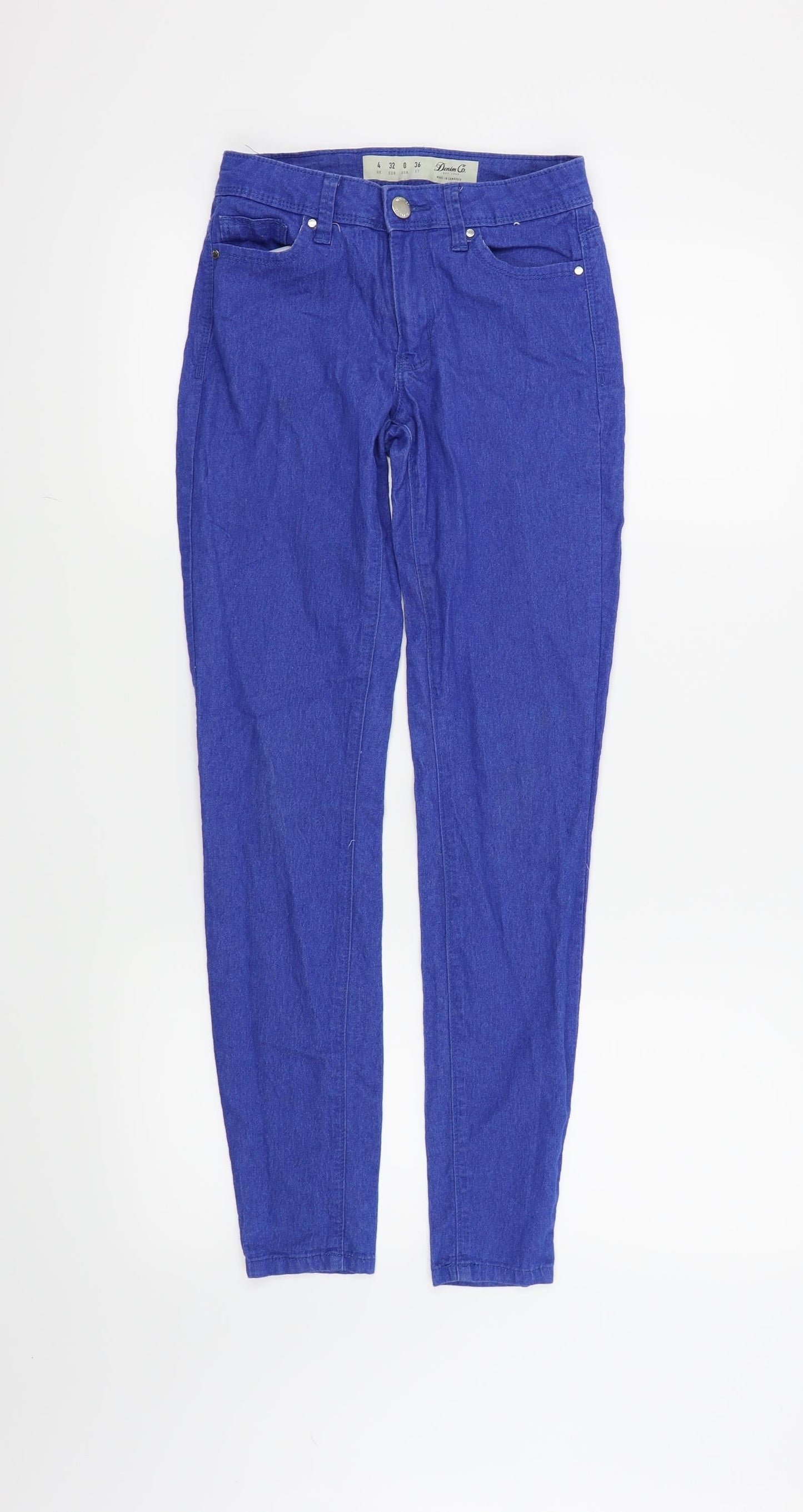 Denim & Co. Womens Blue   Skinny Jeans Size 4 L28 in