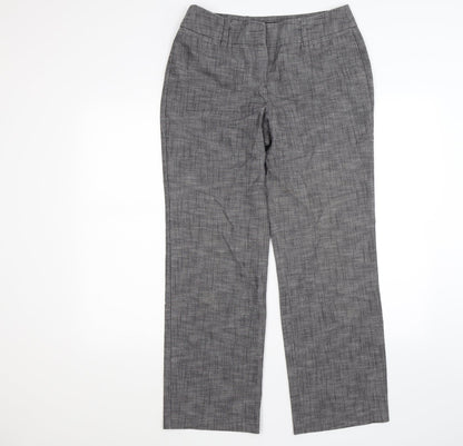 Larry Levine Womens Grey   Trousers  Size 14 L28 in