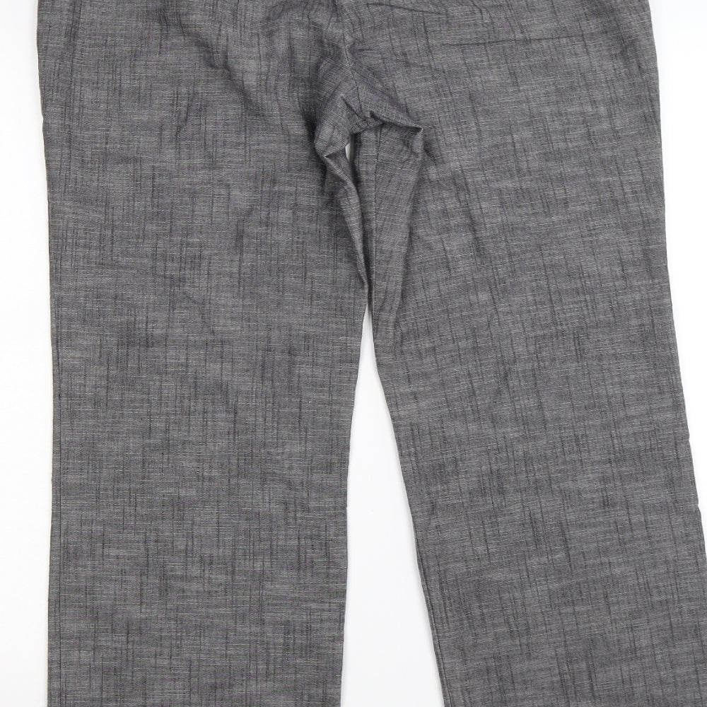 Larry Levine Womens Grey   Trousers  Size 14 L28 in