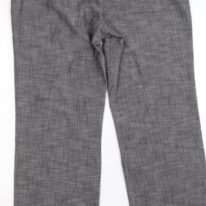 Larry Levine Womens Grey   Trousers  Size 14 L28 in