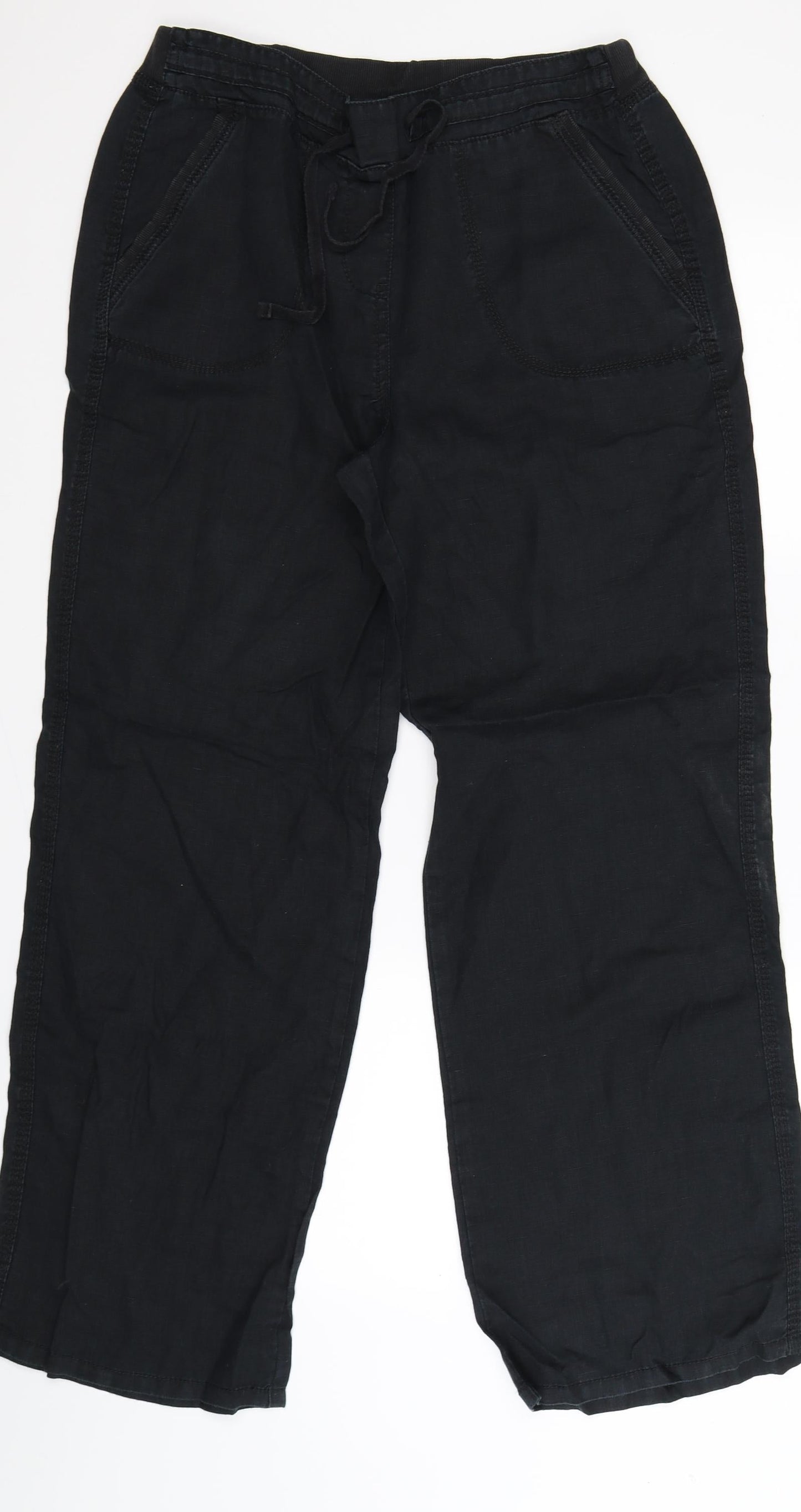 Womens UK Size 12 Marks and Spencer Regular Fit  Blue Trousers