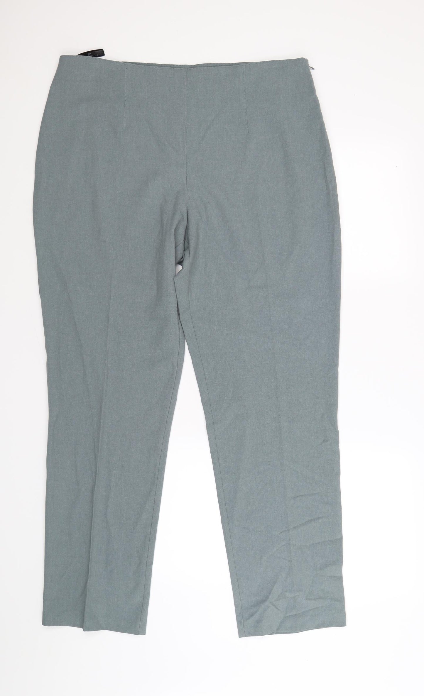 Womens UK Size 16 BHS Regular Fit Dress Pants Blue Trousers