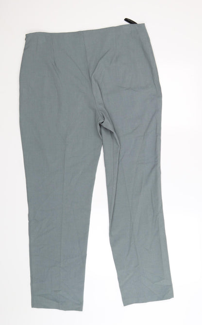 Womens UK Size 16 BHS Regular Fit Dress Pants Blue Trousers
