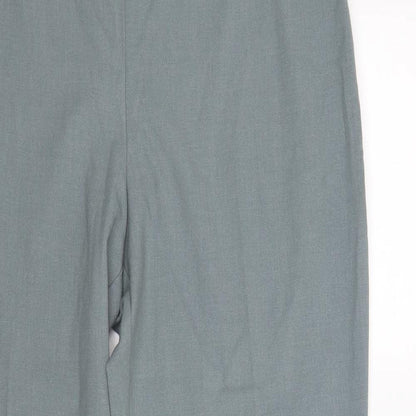 Womens UK Size 16 BHS Regular Fit Dress Pants Blue Trousers