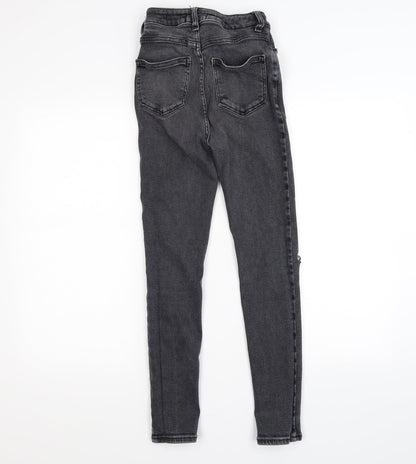 New Look Womens Grey  Denim Skinny Jeans Size 8 L26 in