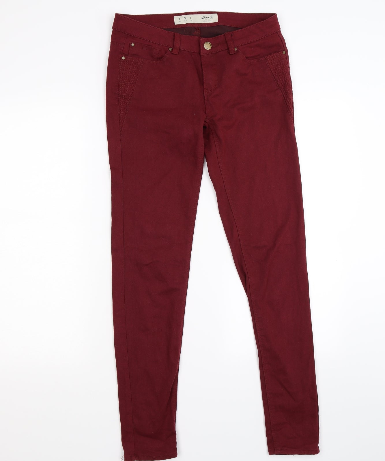 Womens UK Size 10 denim co  Jegging Red Leggings