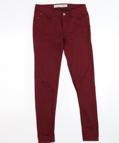 Womens UK Size 10 denim co  Jegging Red Leggings