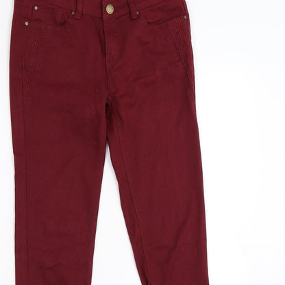 Womens UK Size 10 denim co  Jegging Red Leggings