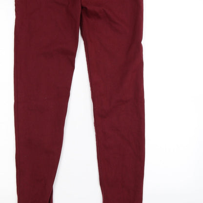 Womens UK Size 10 denim co  Jegging Red Leggings
