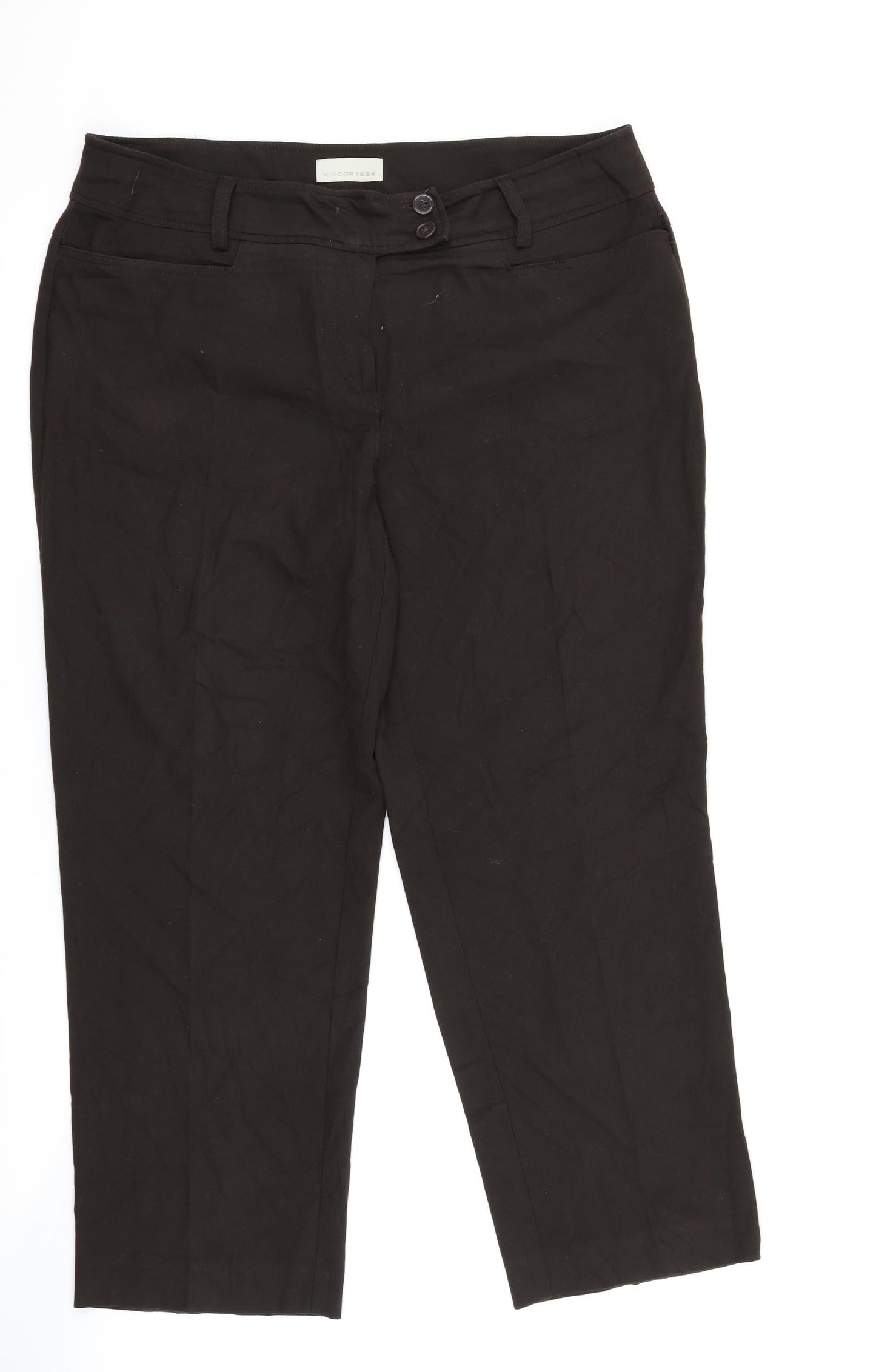 viacortsea Womens Black   Trousers  Size 40 in L26 in