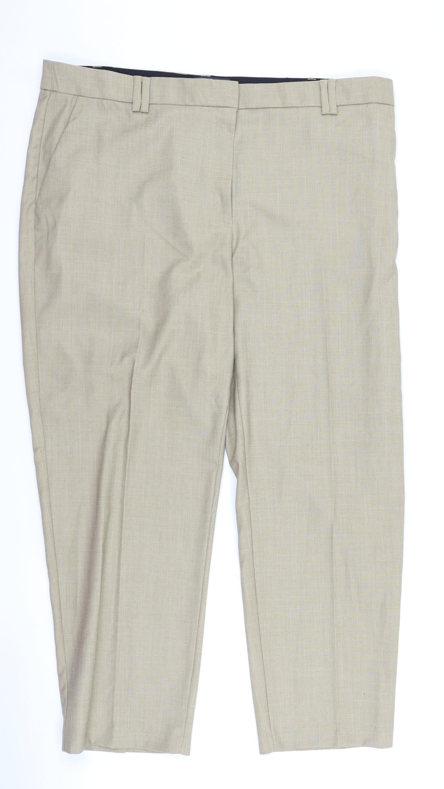 Womens UK Size 18 Marks and Spencer Regular Fit  Brown Trousers
