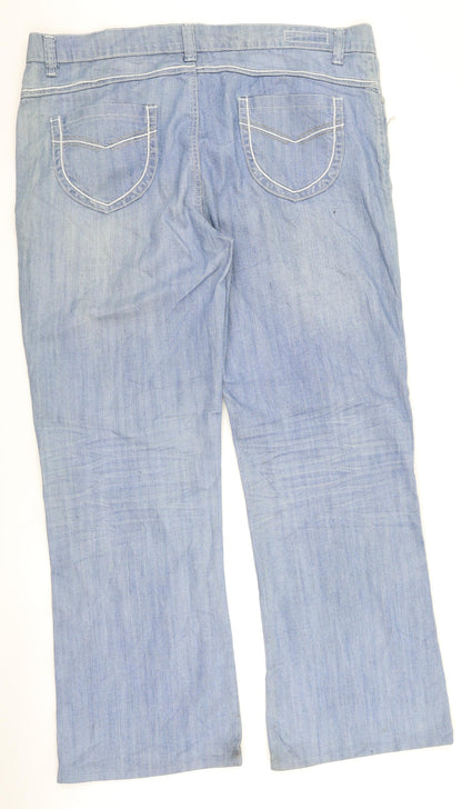 rping Womens Blue  Denim Straight Jeans Size 40 in L30 in