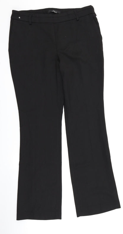 Womens UK Size 12 Marks and Spencer Regular Fit  Black Trousers